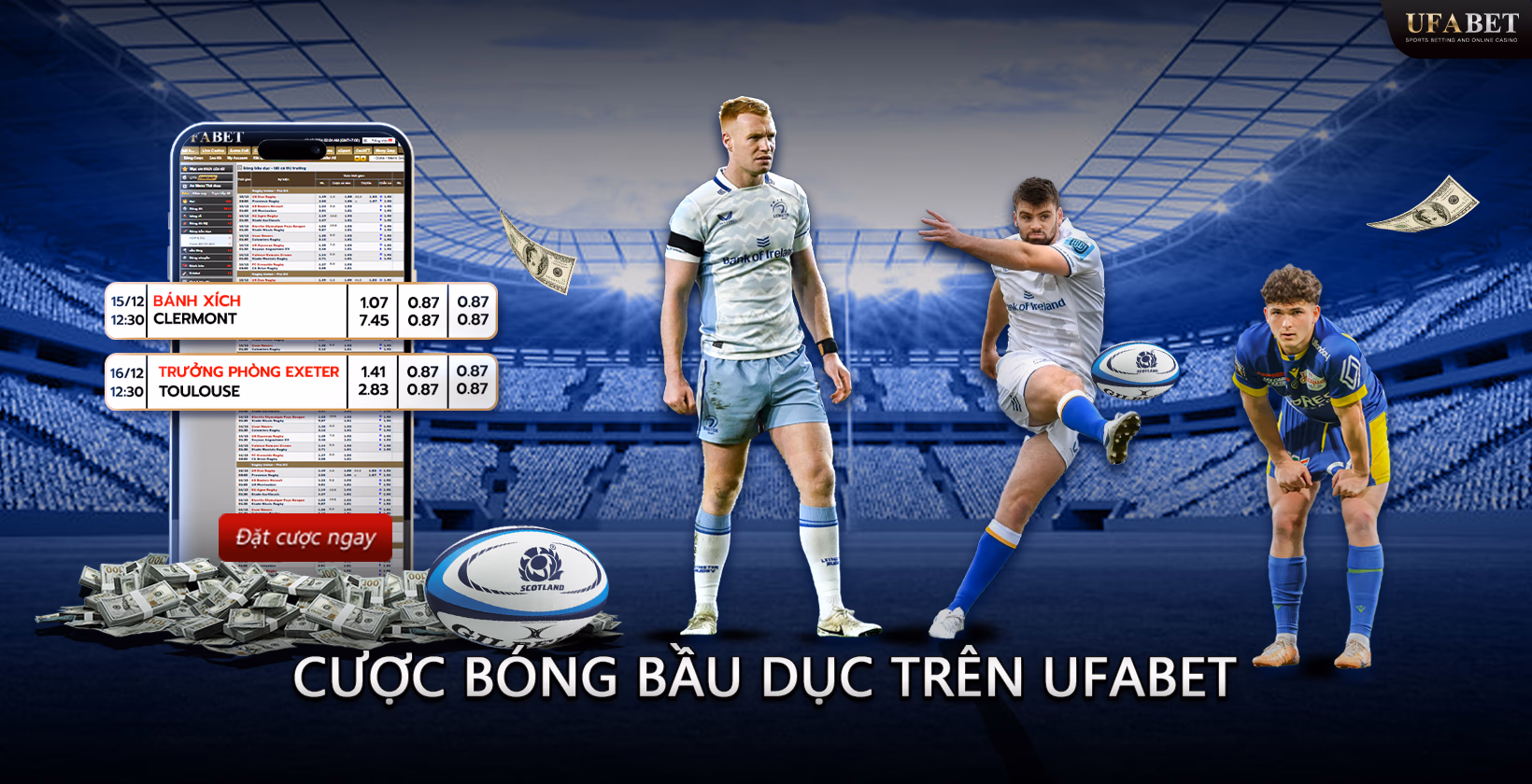 Đặt cược và tỷ lệ cược bóng bầu dục Ufabet