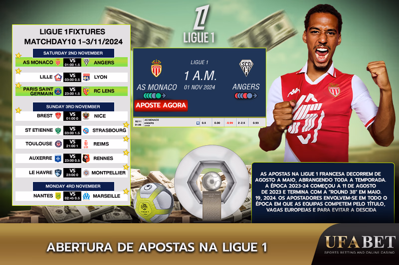 Meses para apostar na Ligue 1