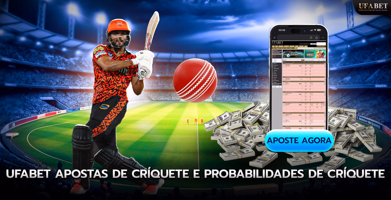 Apostas de críquete na UFABET e probabilidades de críquete