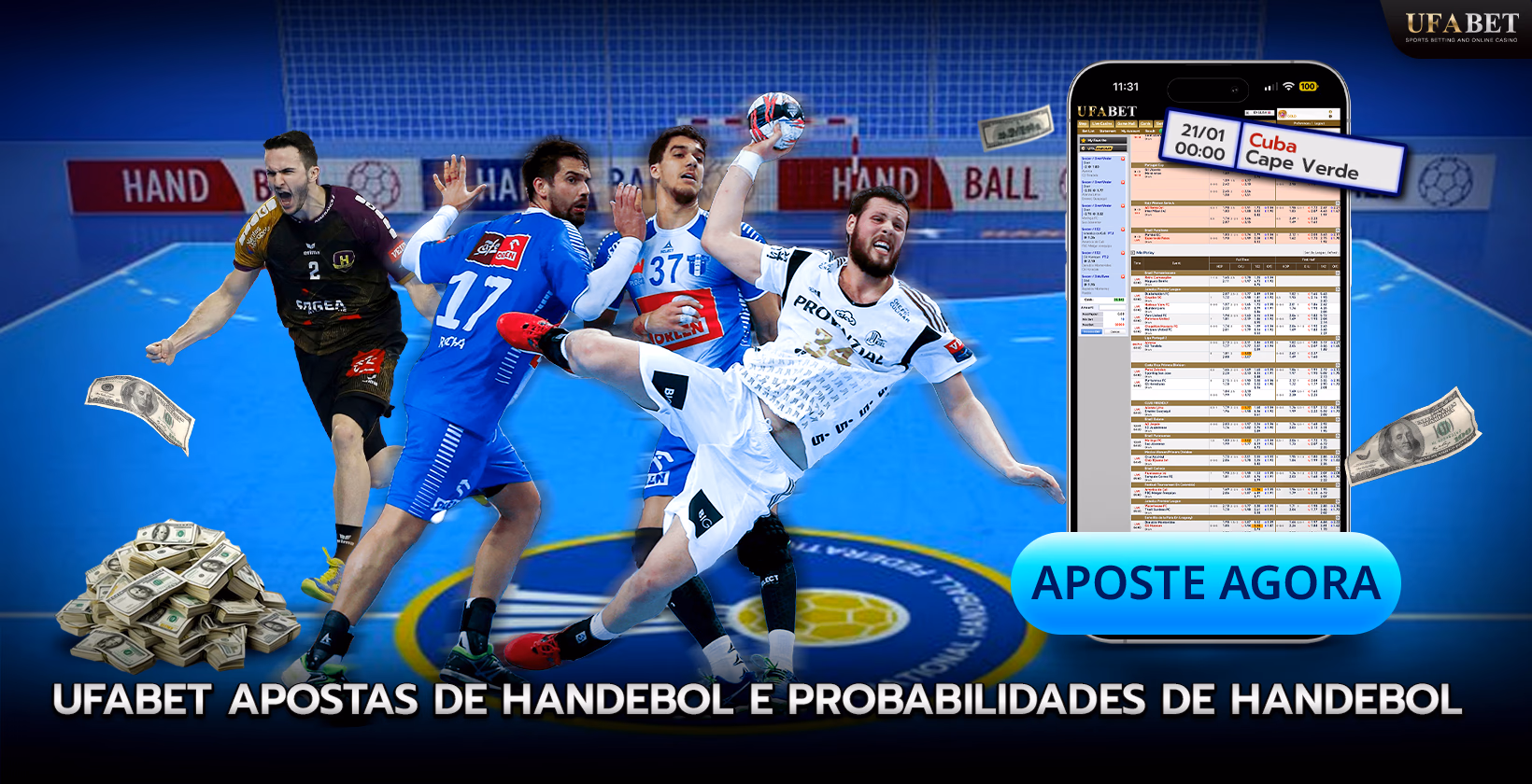 Apostas de handebol na UFABET e probabilidades de handebol