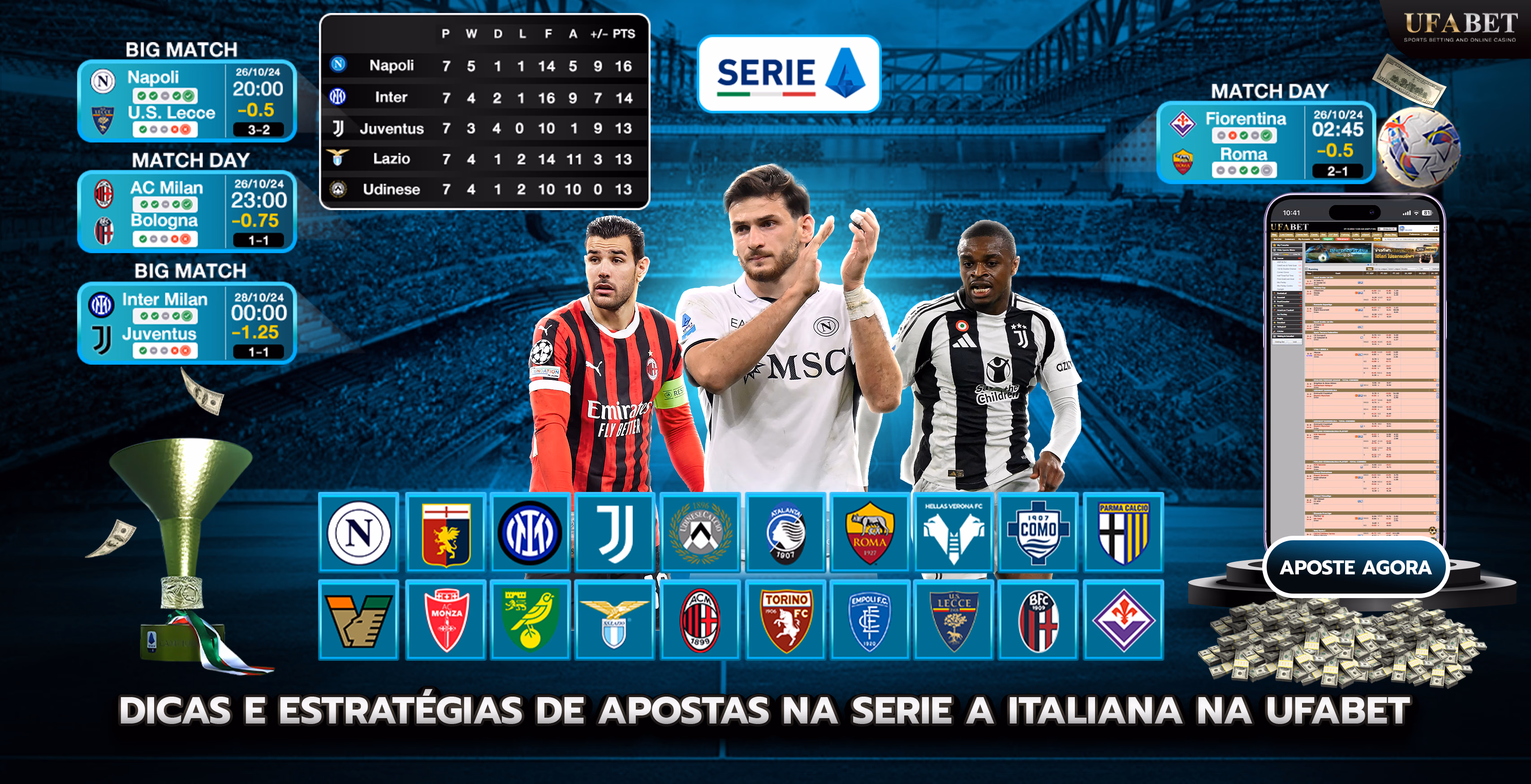 Apostas na Série A da Itália