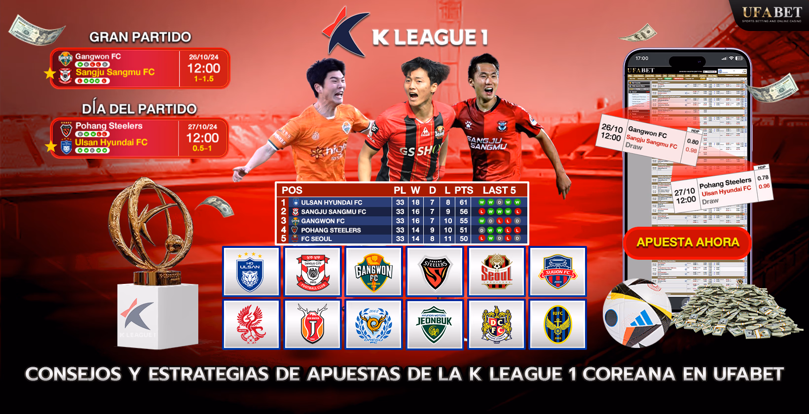 Apuestas en la K League de Corea del Sur