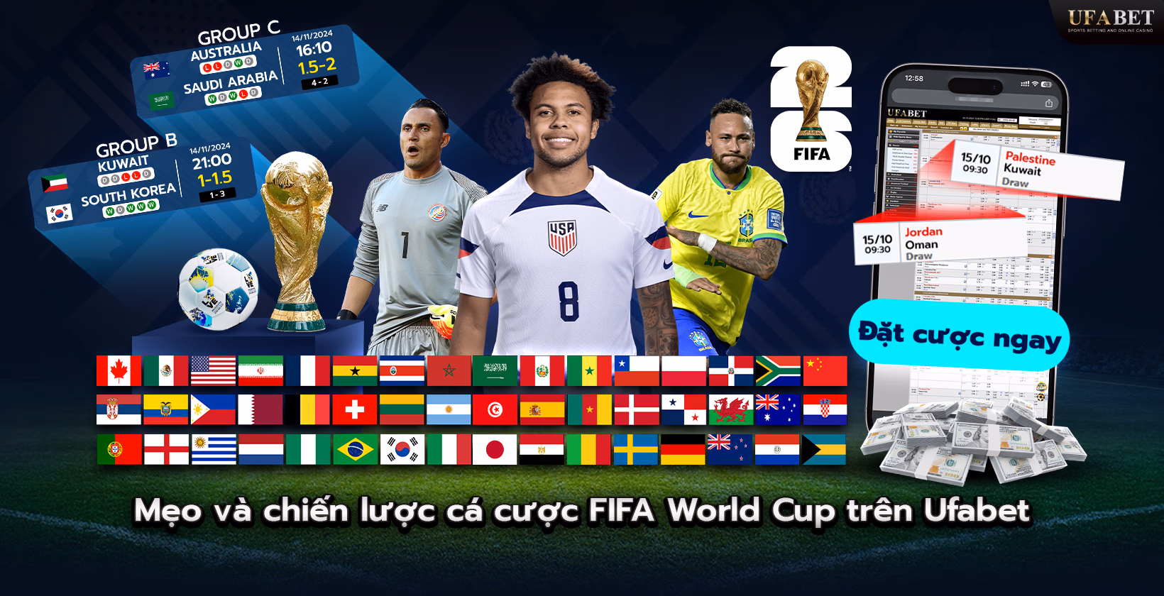 Mẹo và chiến lược cá cược FIFA World Cup trên Ufabet