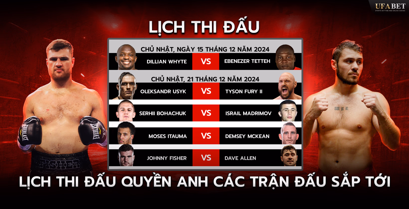 Các Trận Đấu Quyền Anh Sắp Tới