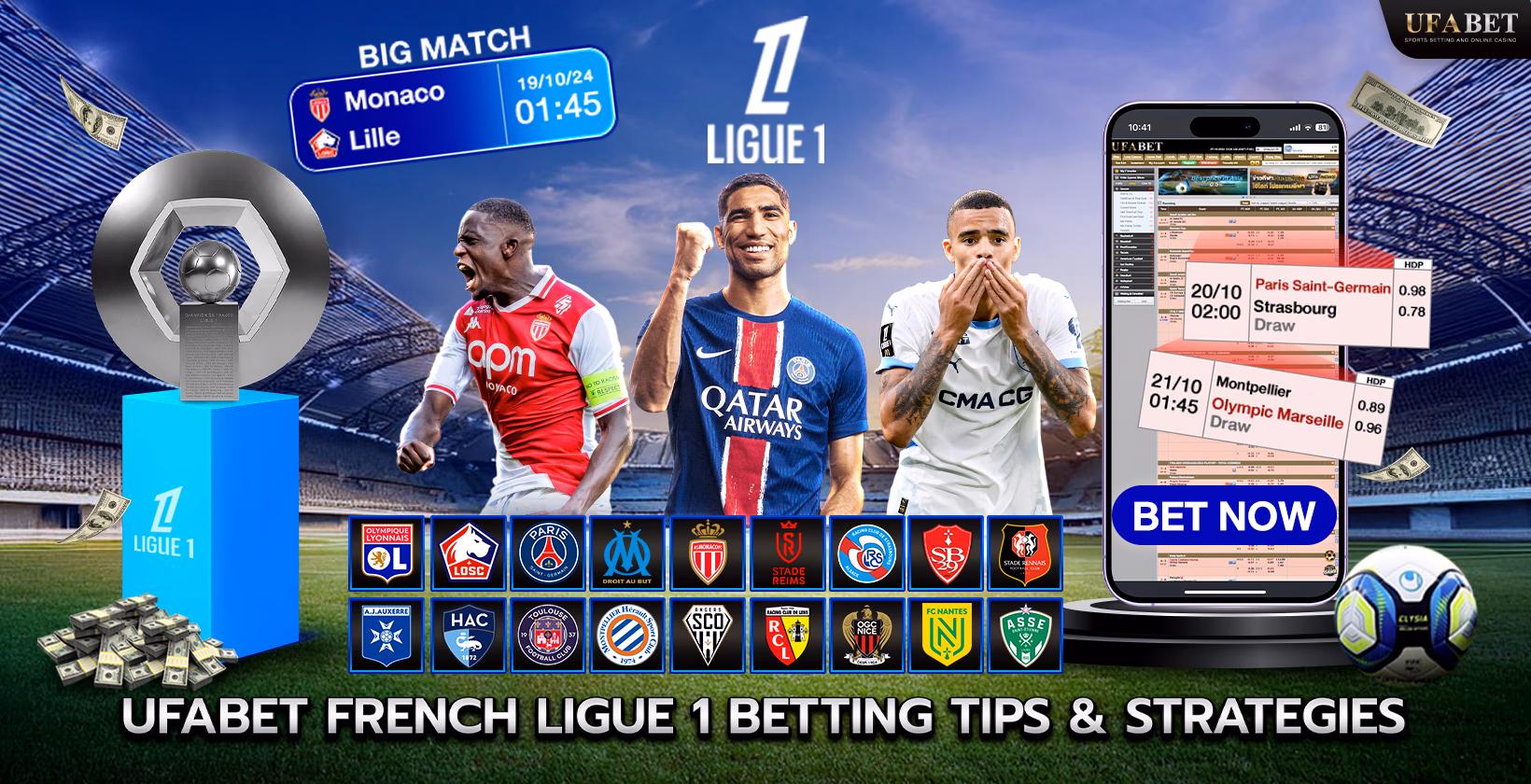 Ufabet Ligue 1 betting tips and strategies