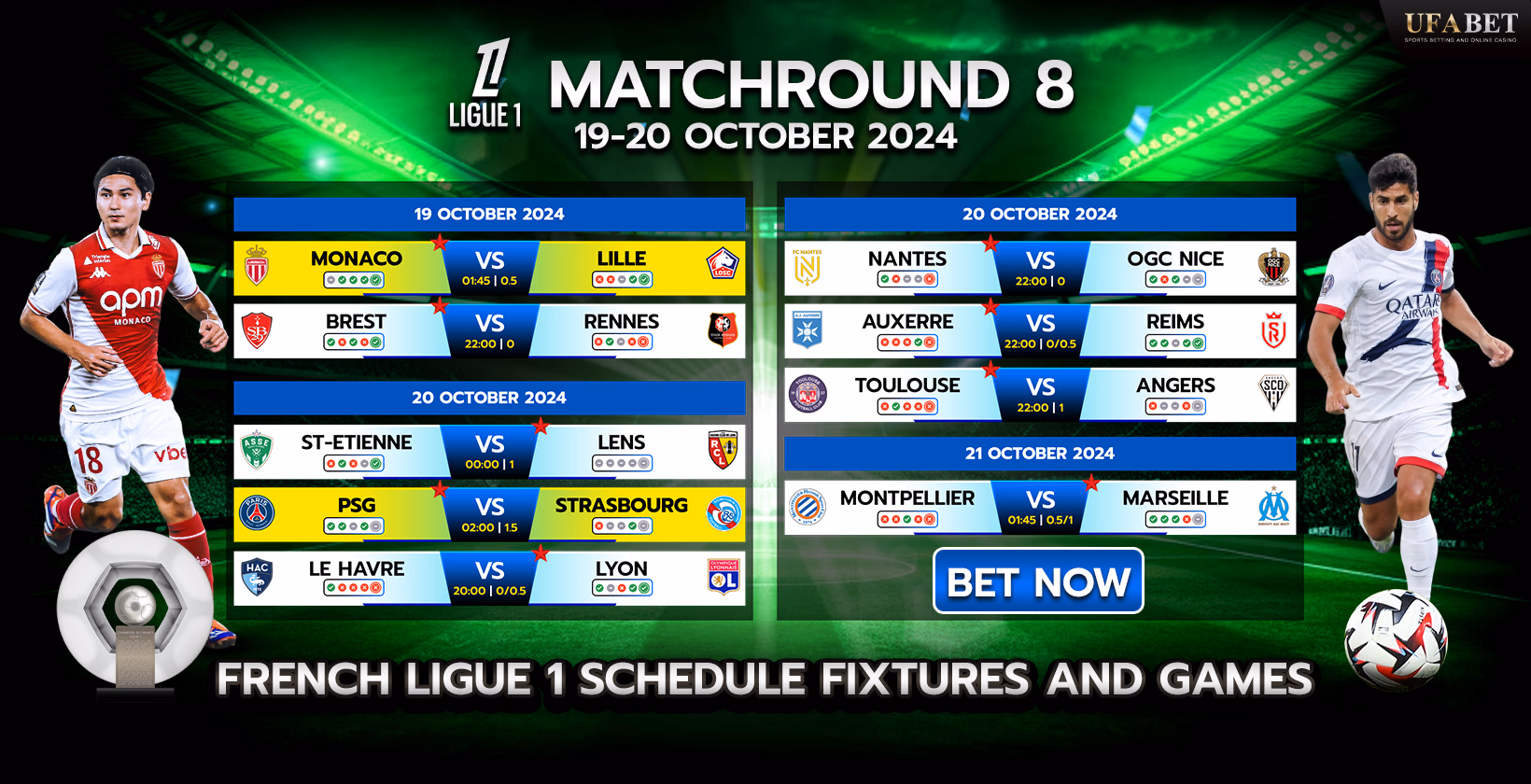 Ligue 1 Schedule and Fixtures
