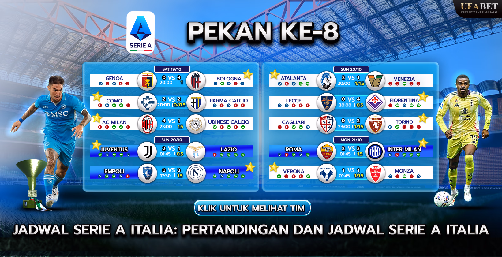 Jadwal dan Pertandingan Serie A