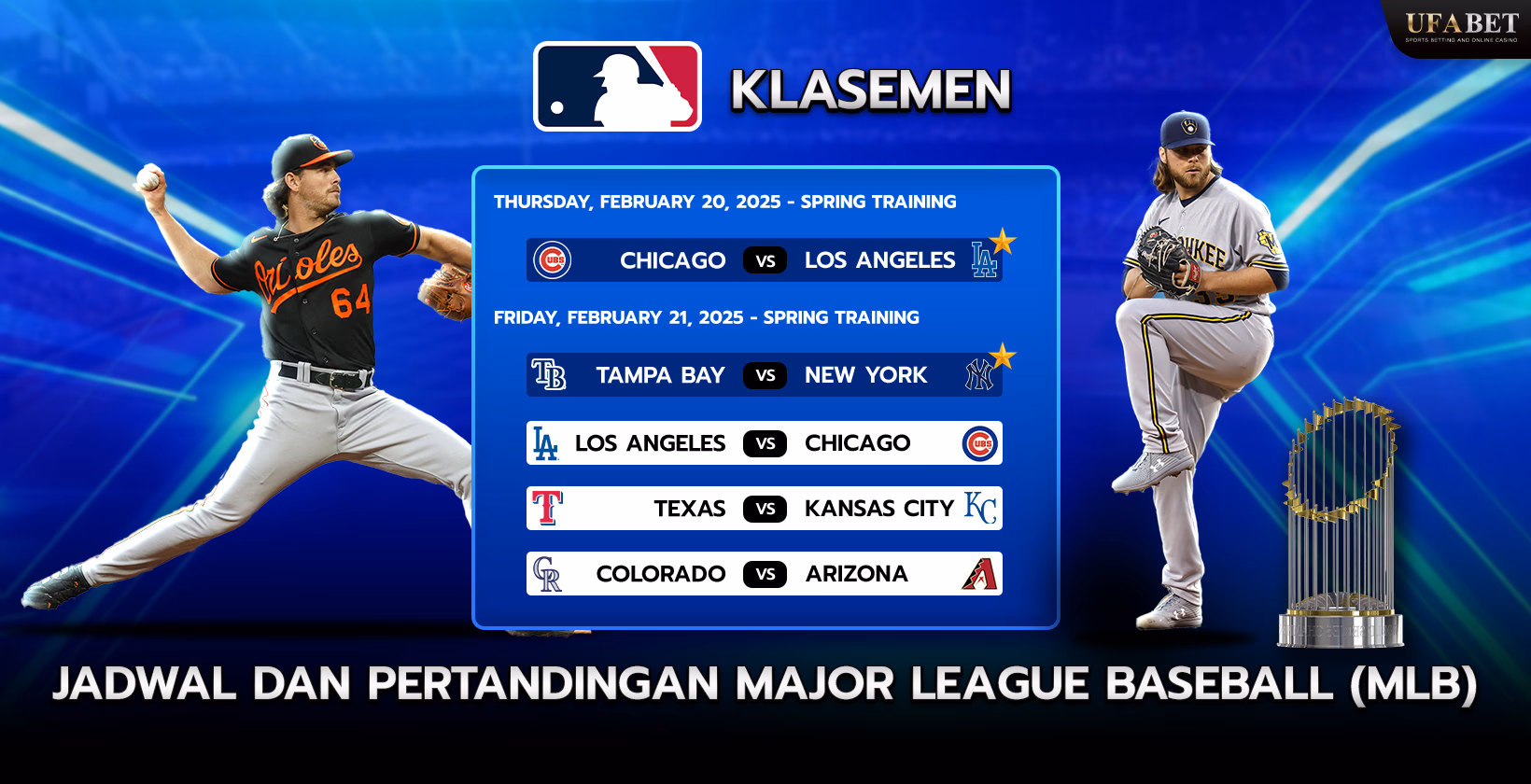Jadwal dan Pertandingan Major League Baseball (MLB)