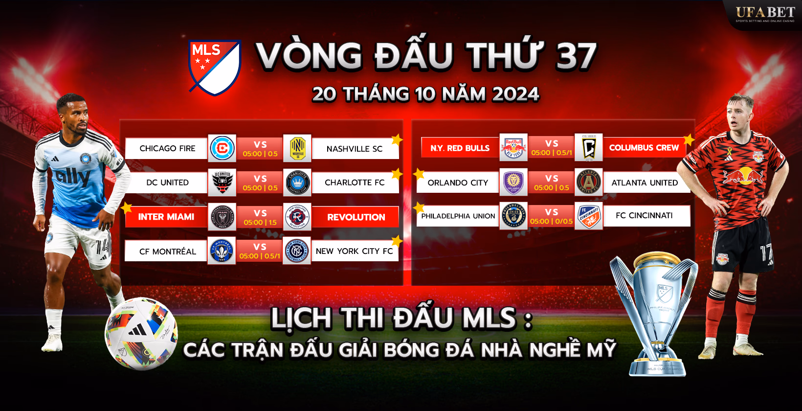 Lịch thi đấu và các trận đấu của MLS