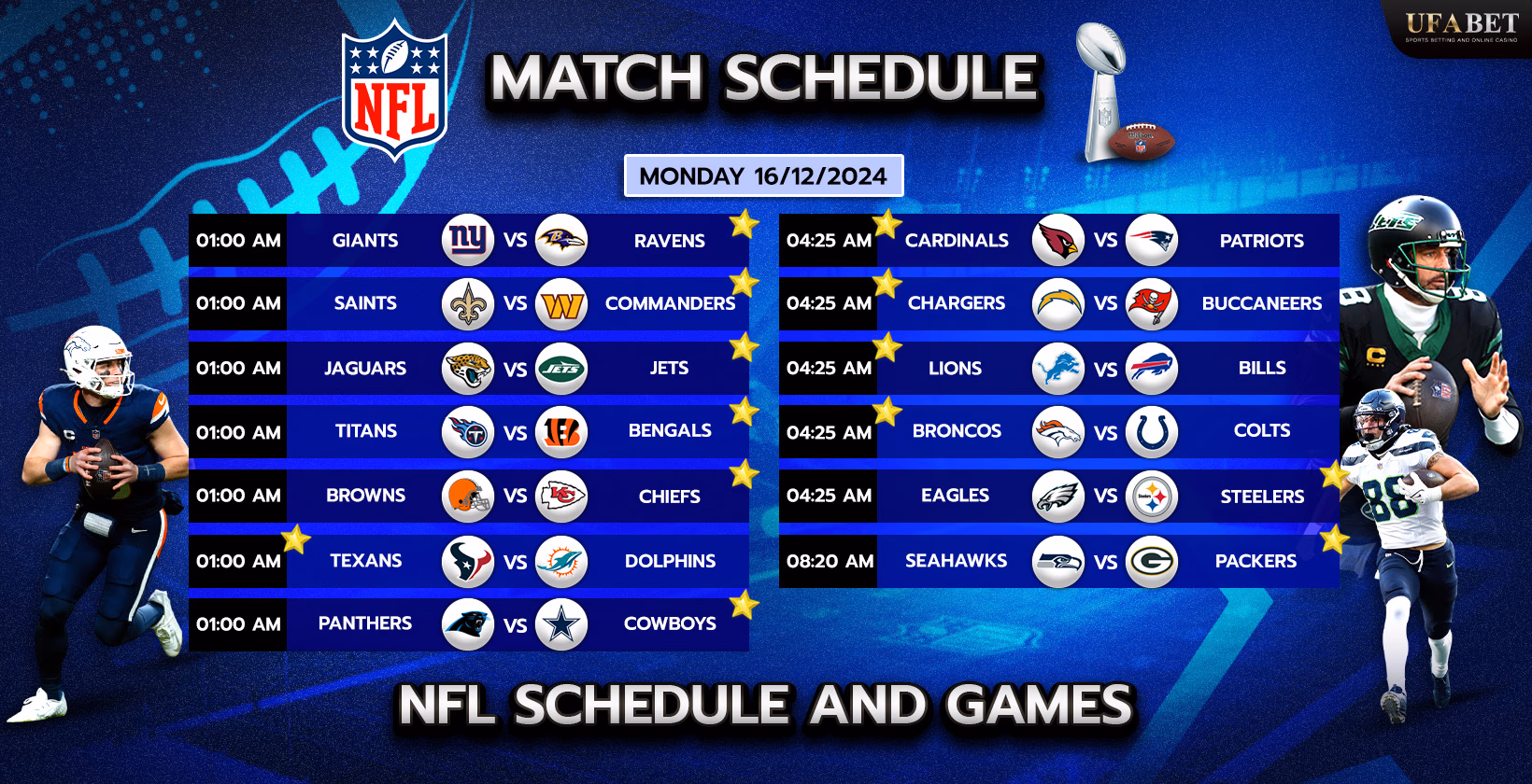 NFL Match Schedule