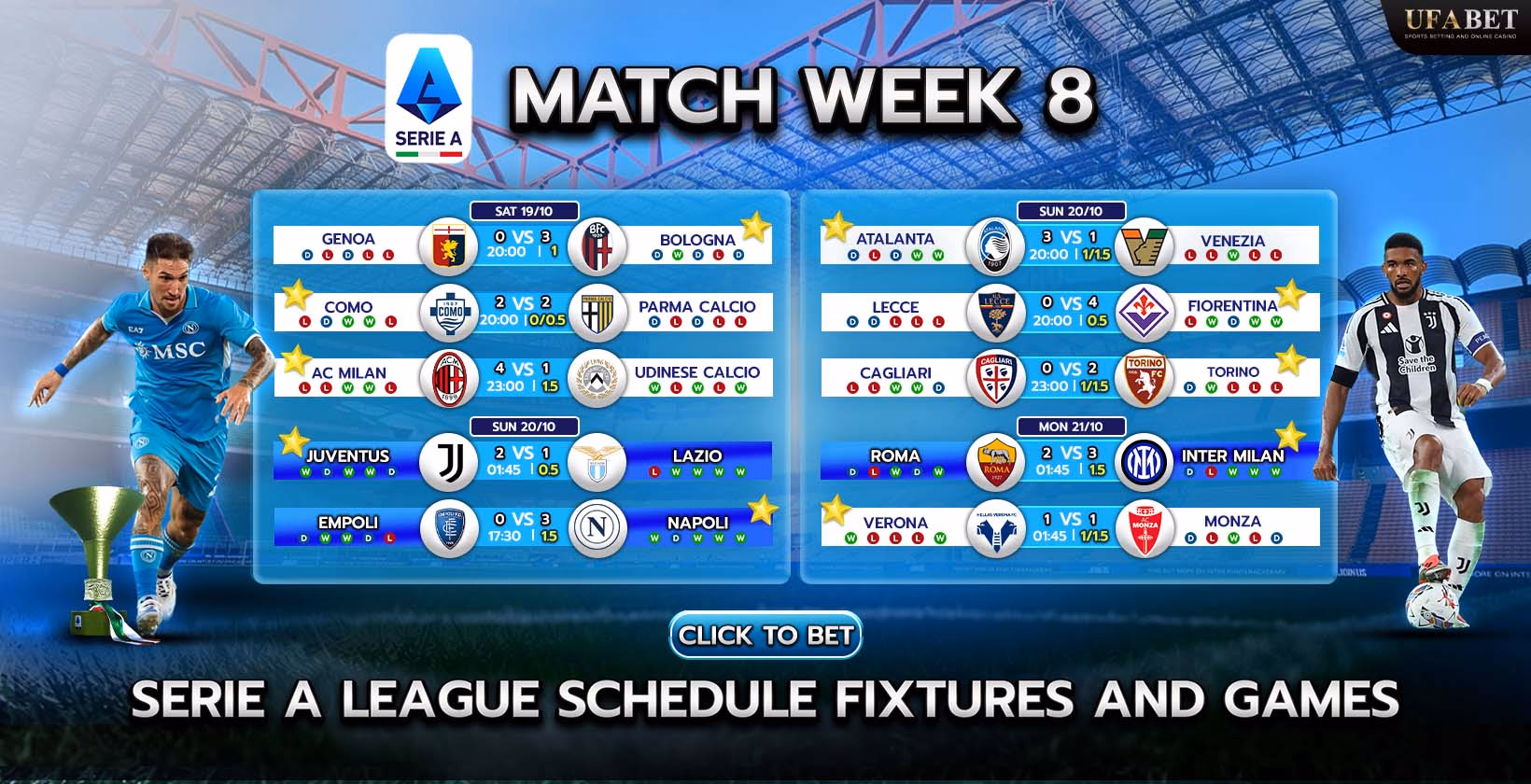 Serie A Schedule and Fixtures