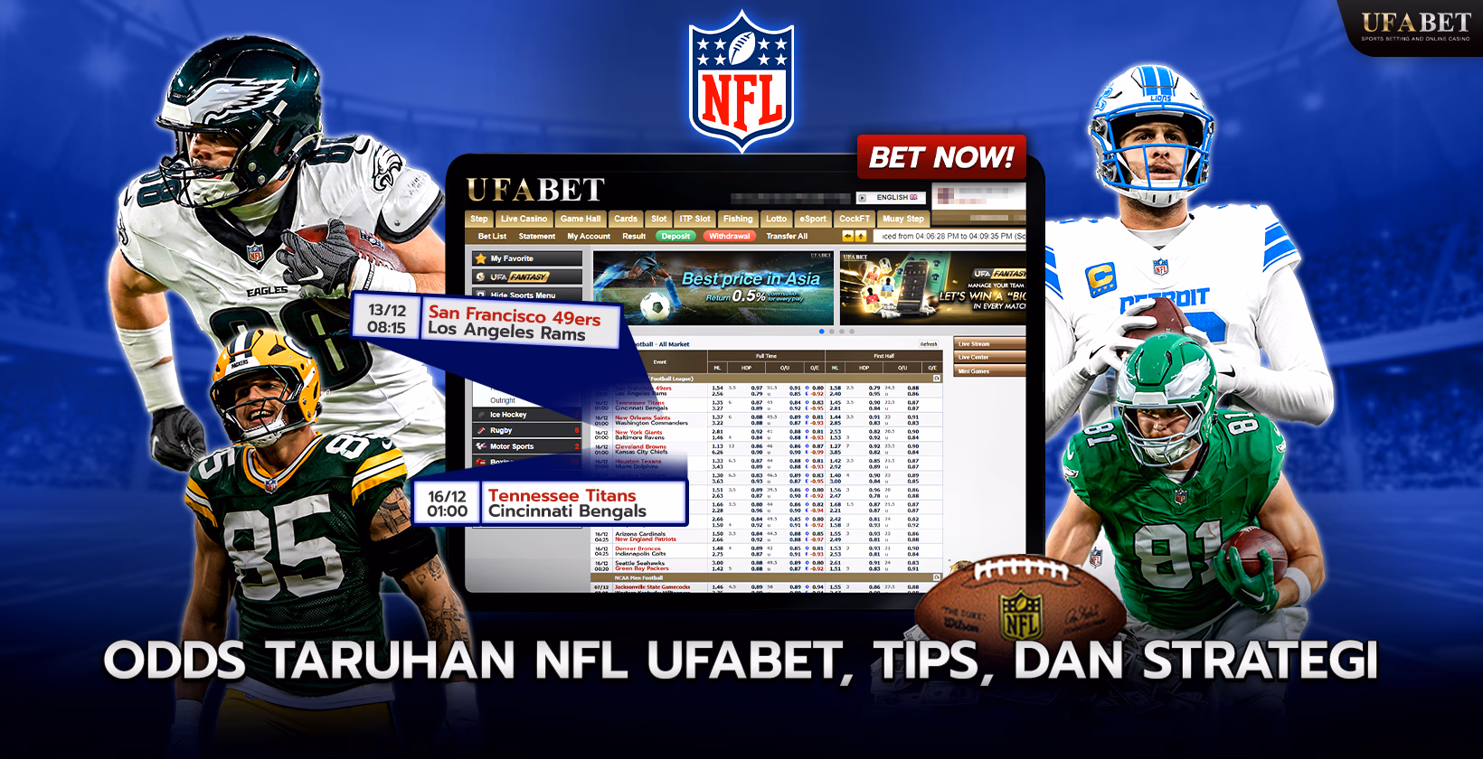 Tips dan Strategi Odds Taruhan NFL di Ufabet