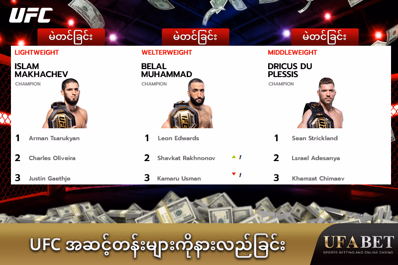 UFC အဆင့်သတ်မှတ်ချက်များ