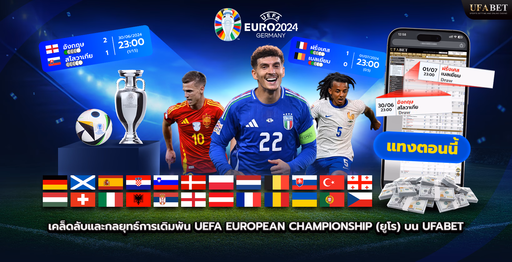 เคล็ดลับและกลยุทธ์การเดิมพันยูโรคัพ บน Ufabet (ยูฟ่าเบท)