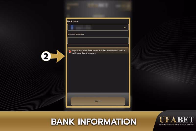Bank account number information