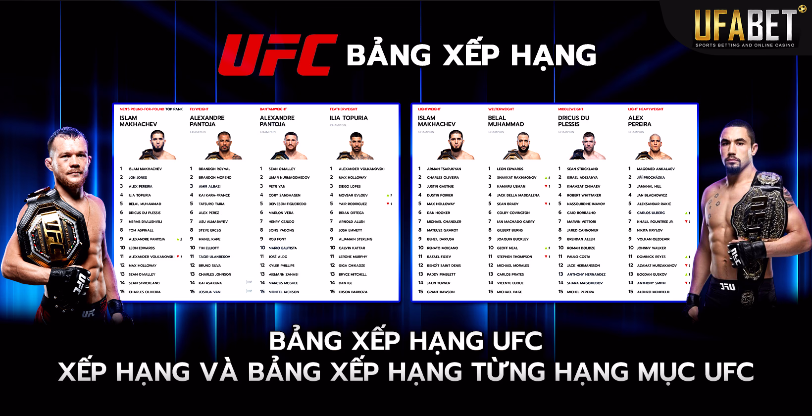 Giải Thích Xếp Hạng UFC