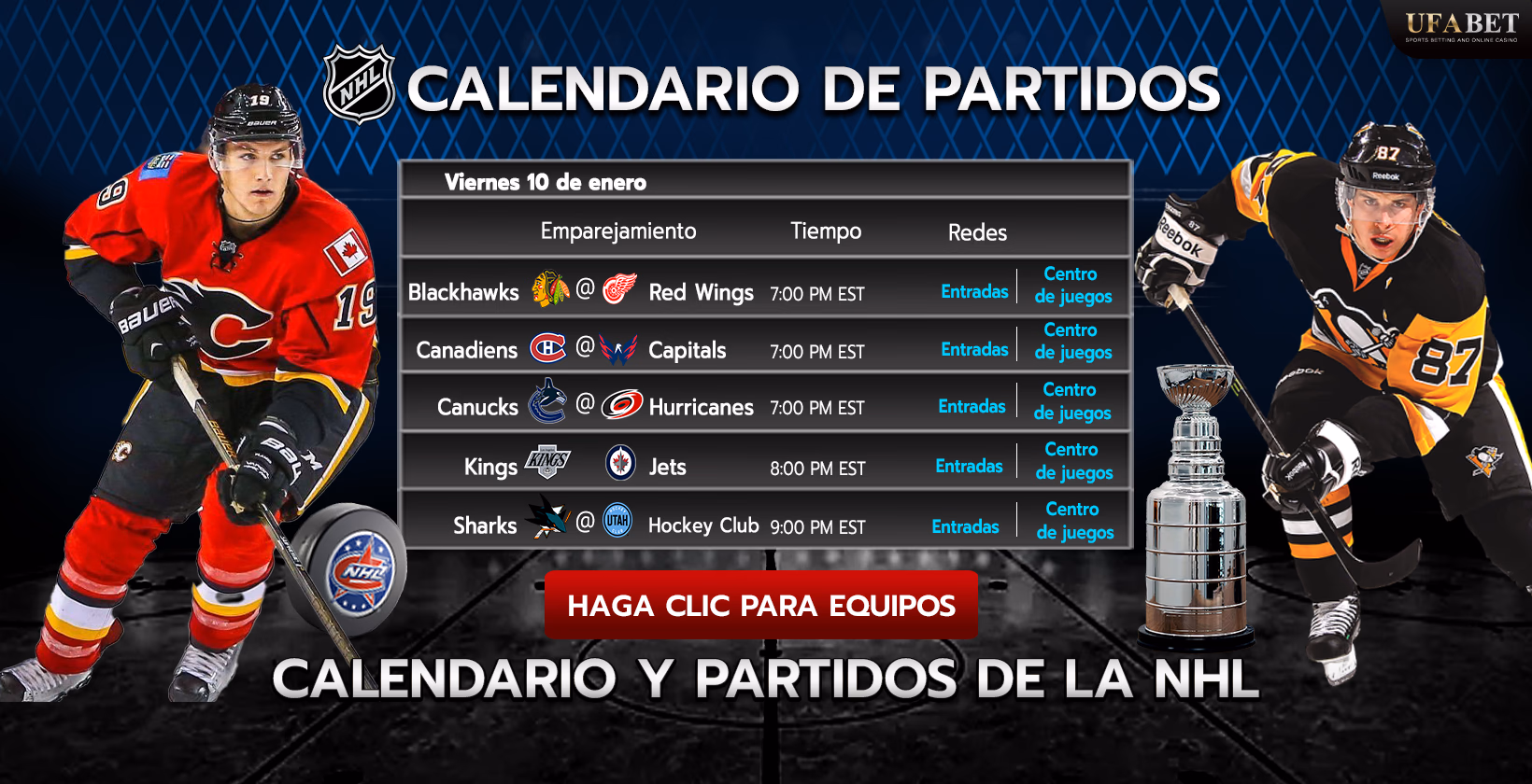 Calendario de Partidos de la NHL