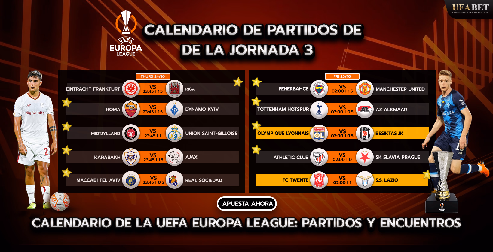 Calendario de partidos de la UEFA Europa League