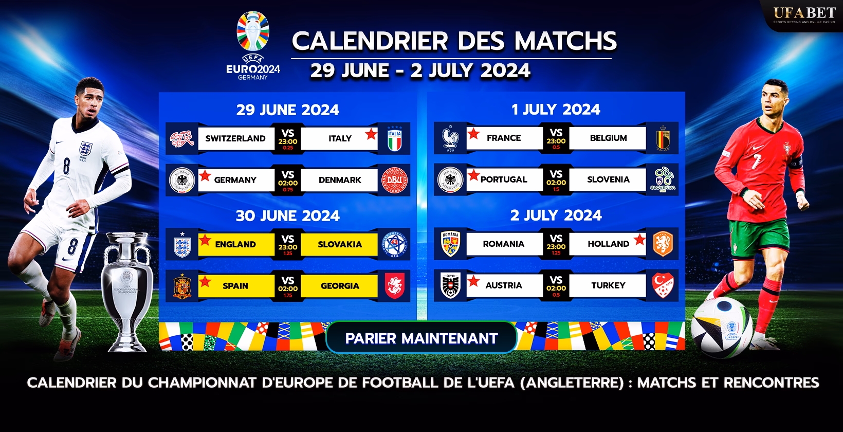 Calendrier du Championnat d'Europe de l'UEFA