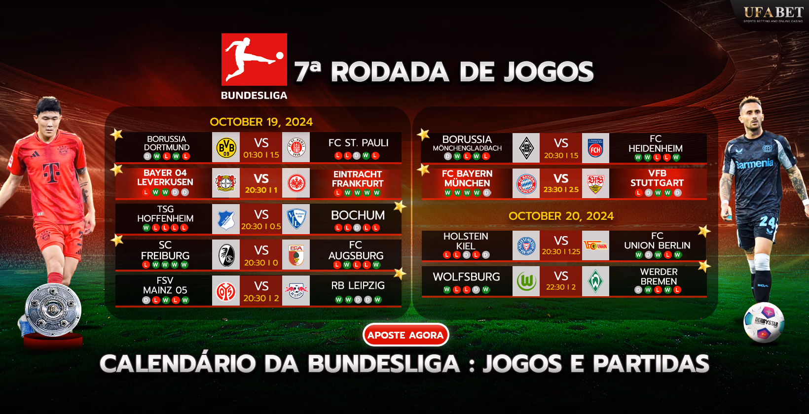 Calendário e competições da Bundesliga