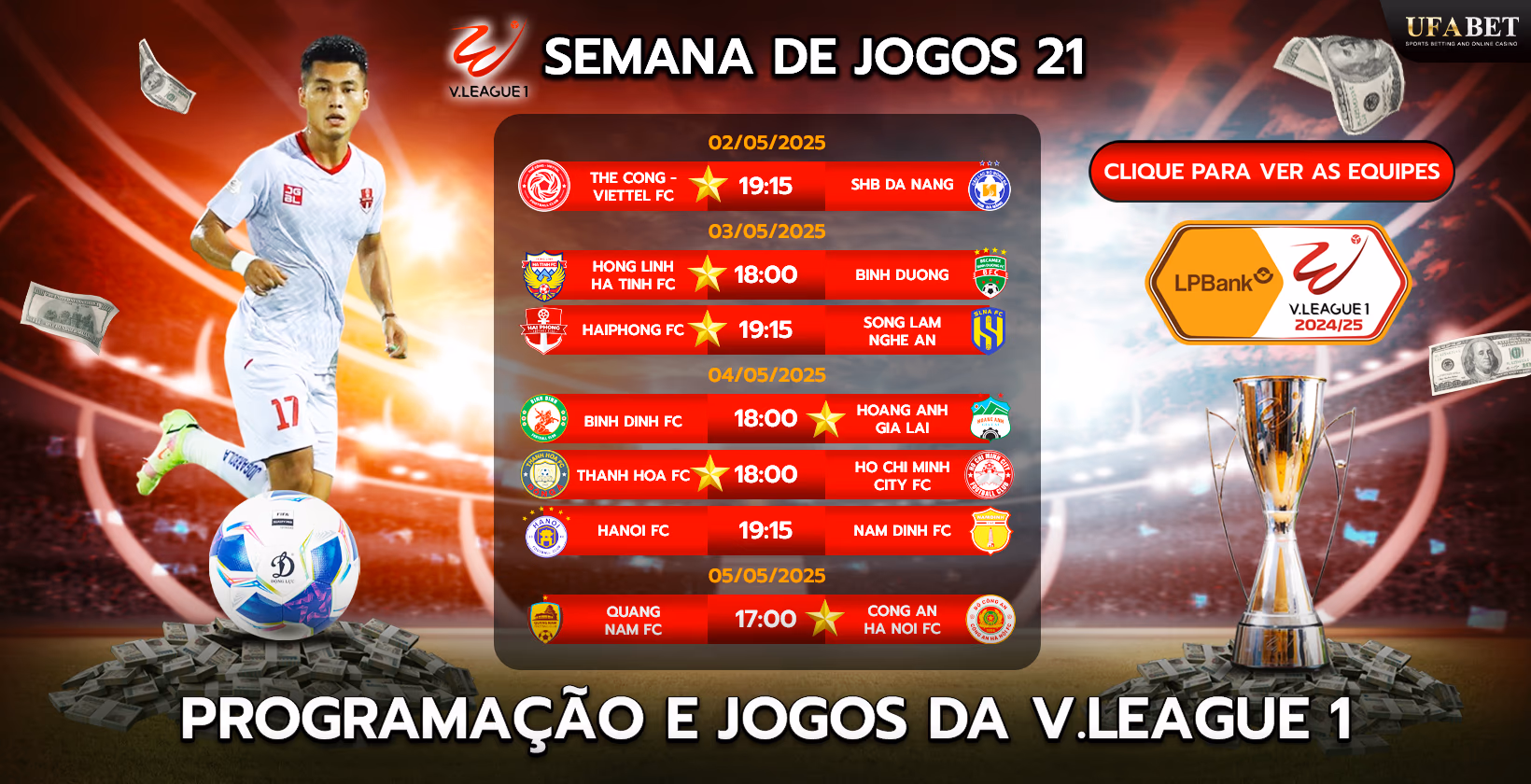 Cronograma e Horário da V.League 1