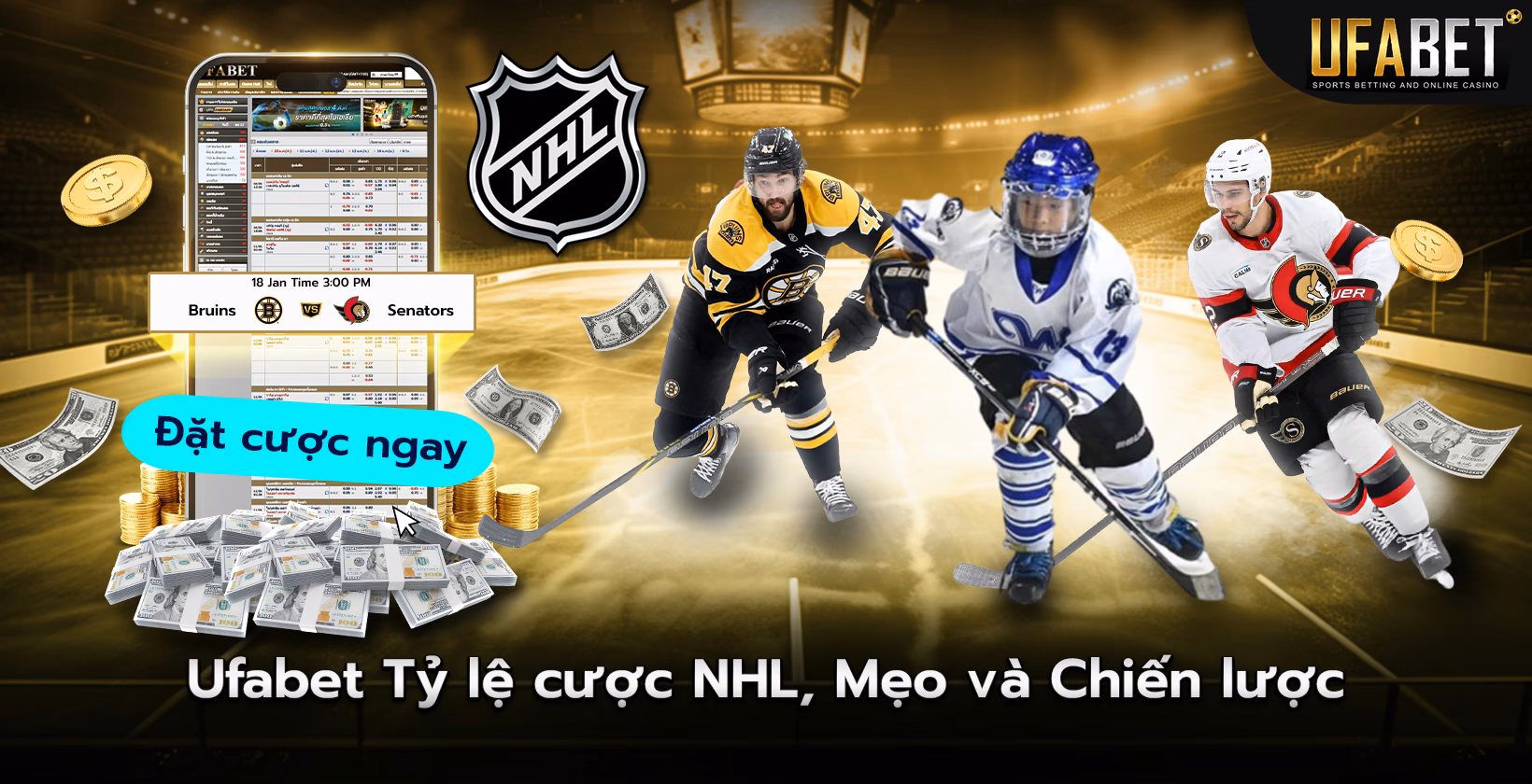 Tỷ lệ cược, mẹo và chiến lược cá cược NHL Ufabet