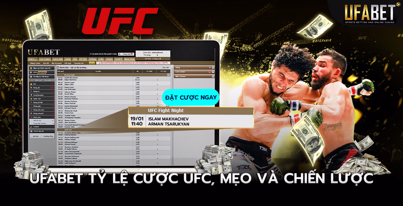 Chiến Lược Cá Cược UFC trên UFABET