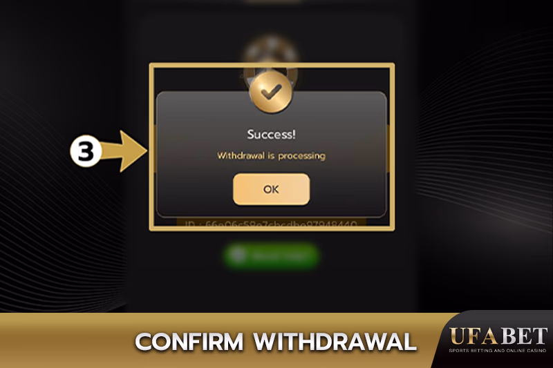Confirm withdrawal successful