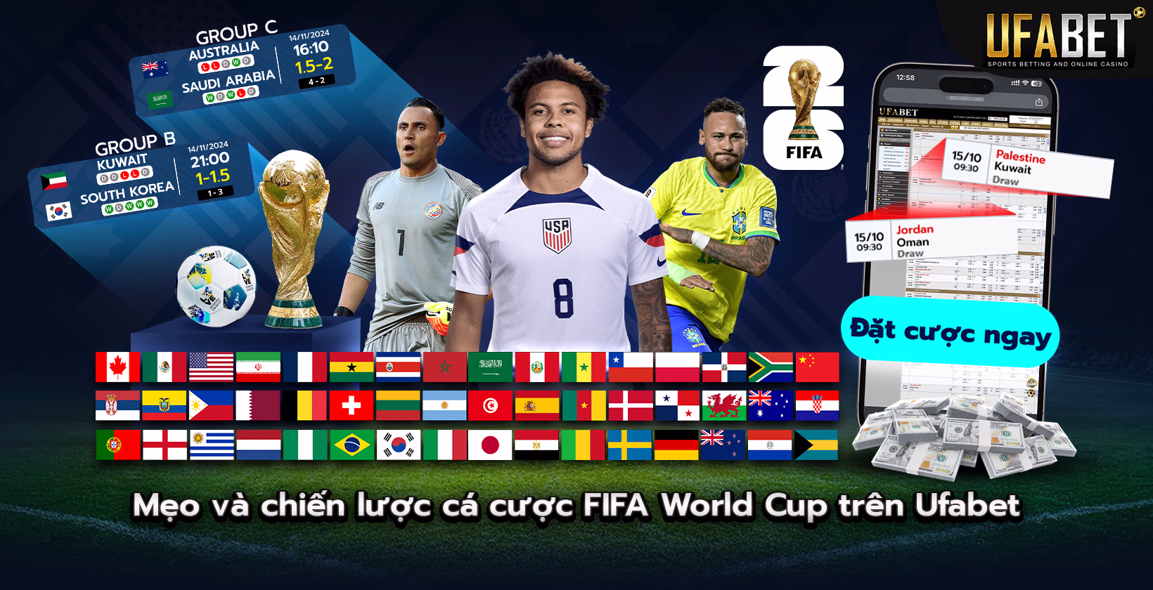 Mẹo và chiến lược cá cược FIFA World Cup trên Ufabet