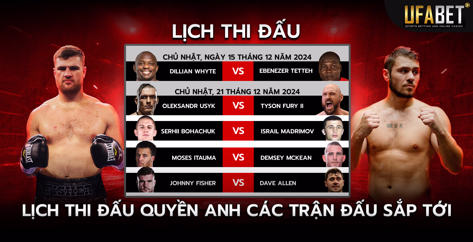 Các Trận Đấu Quyền Anh Sắp Tới