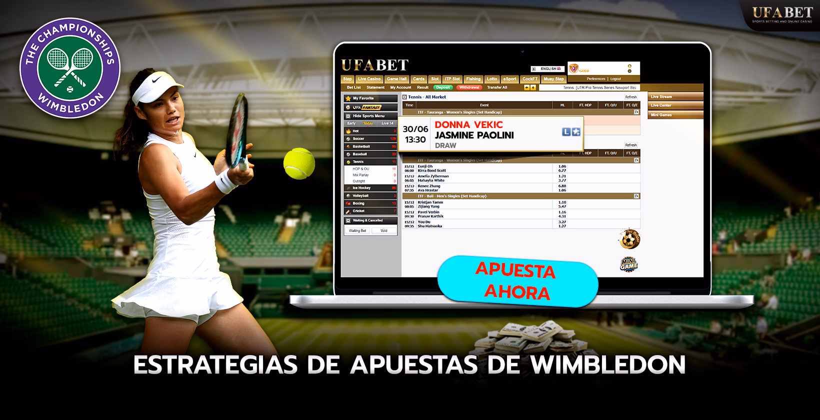 Estrategias de Apuestas de Wimbledon en UFABET