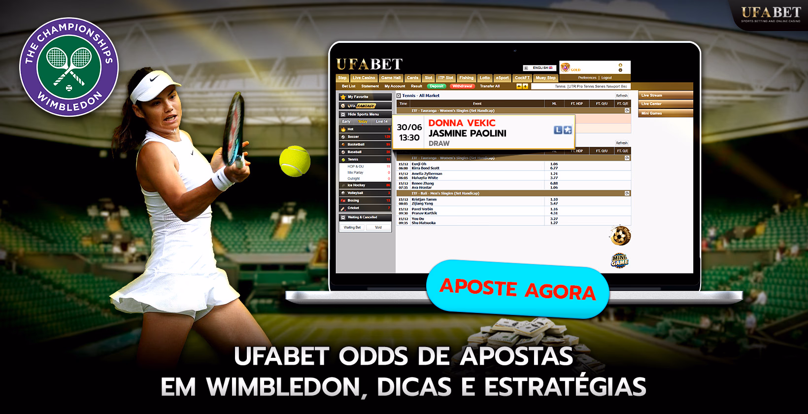 Estratégias de Apostas de Wimbledon na UFABET