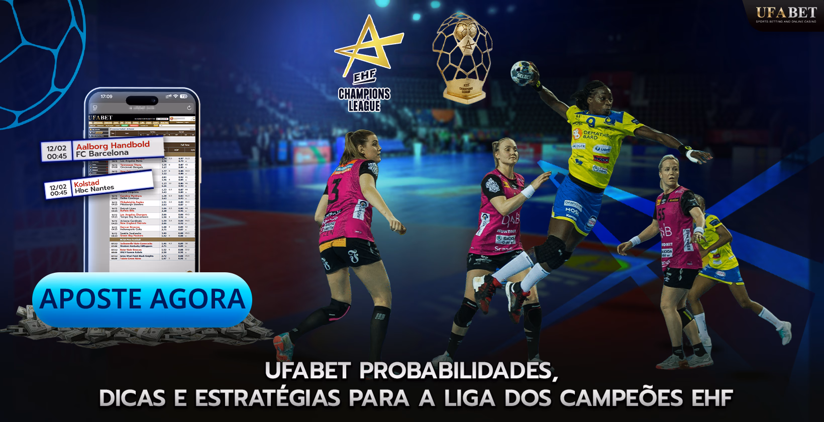 Probabilidades, dicas e estratégias de apostas na Liga dos Campeões EHF na UFABET