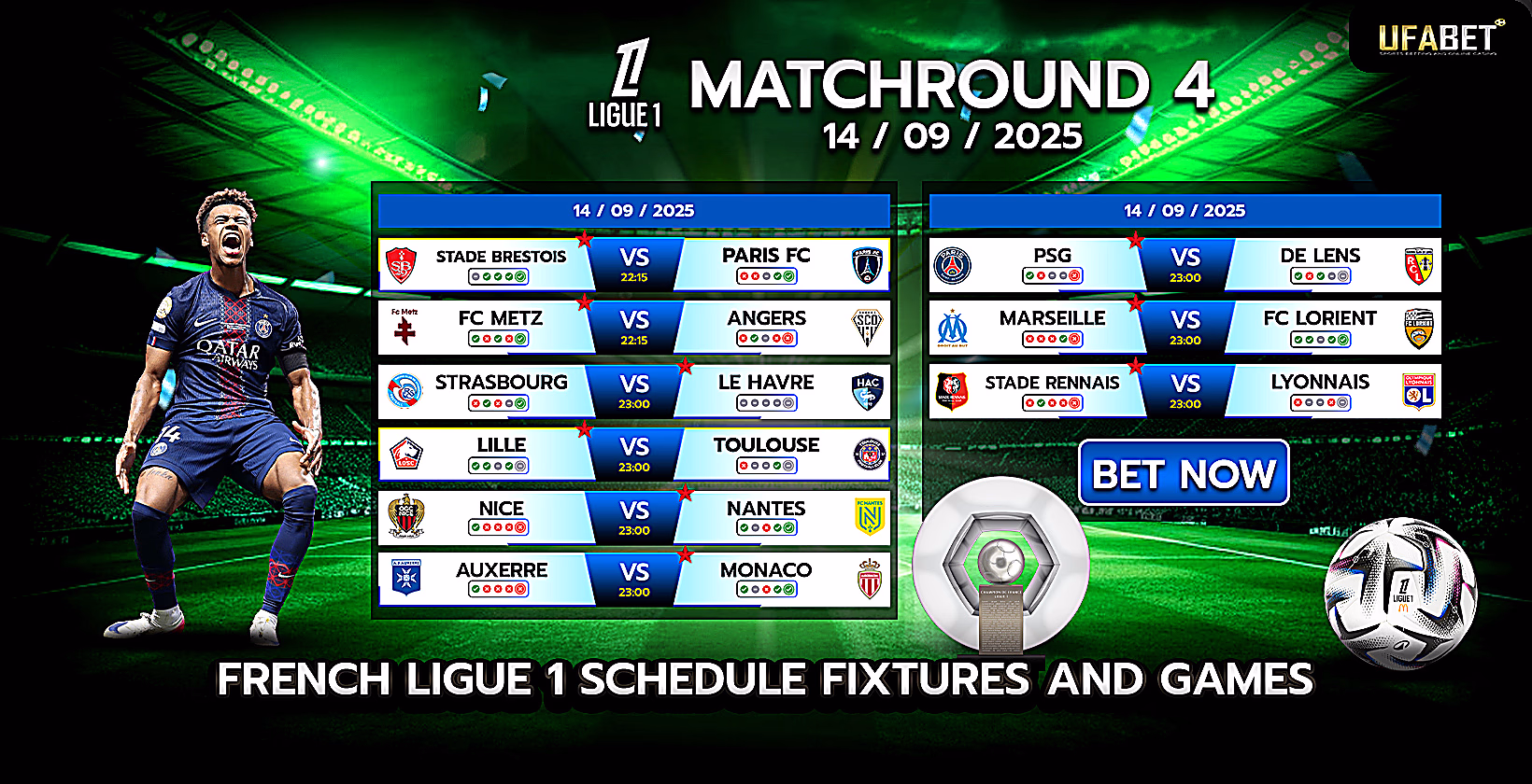 Ligue 1 Schedule and Fixtures