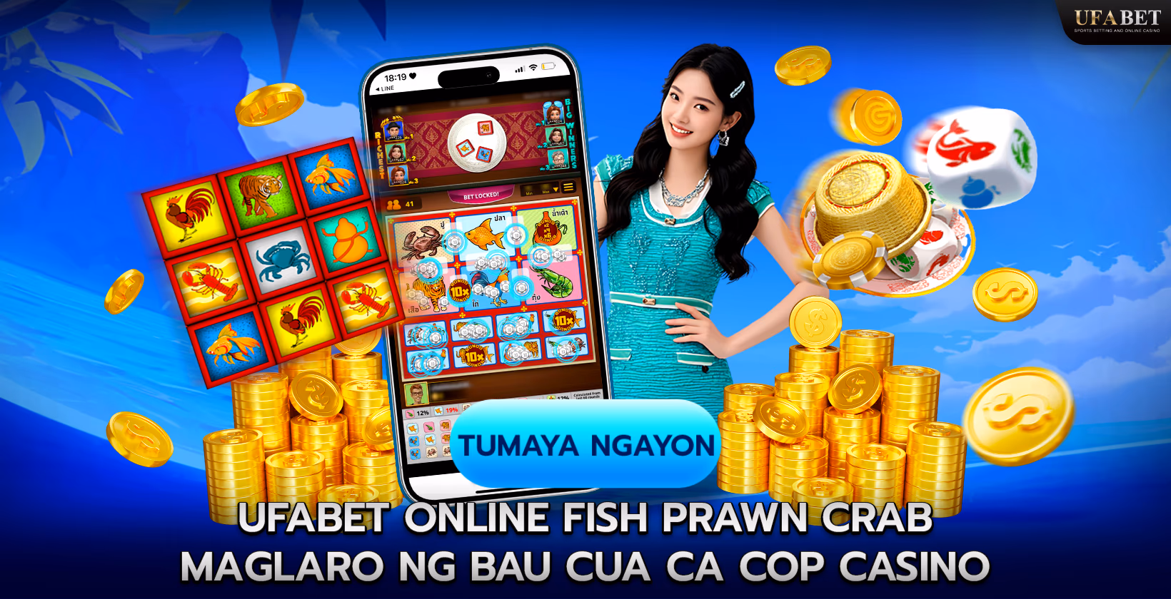 Ufabet Online na Fish Prawn Crab: Maglaro ng Bau Cua Ca Cop sa Casino