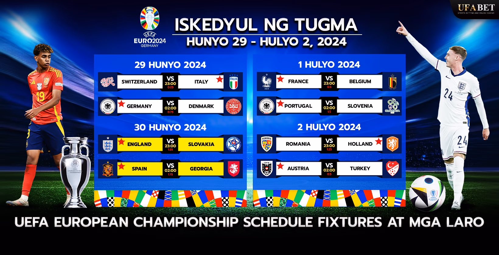 Iskedyul ng mga laban sa UEFA European Championship