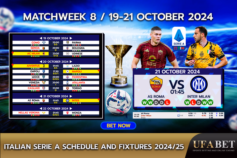 Serie A fixtures and schedule