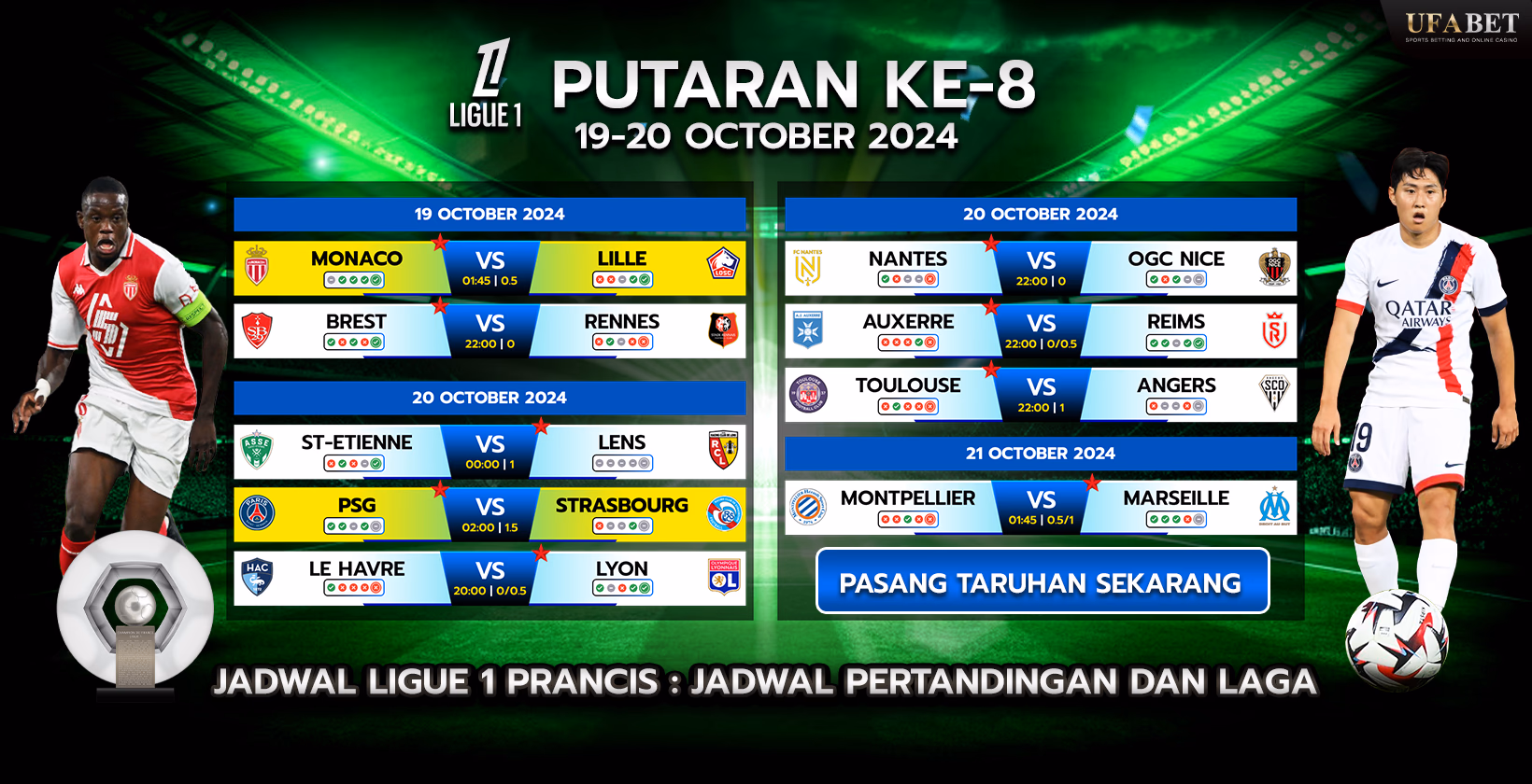Jadwal dan Pertandingan Ligue 1