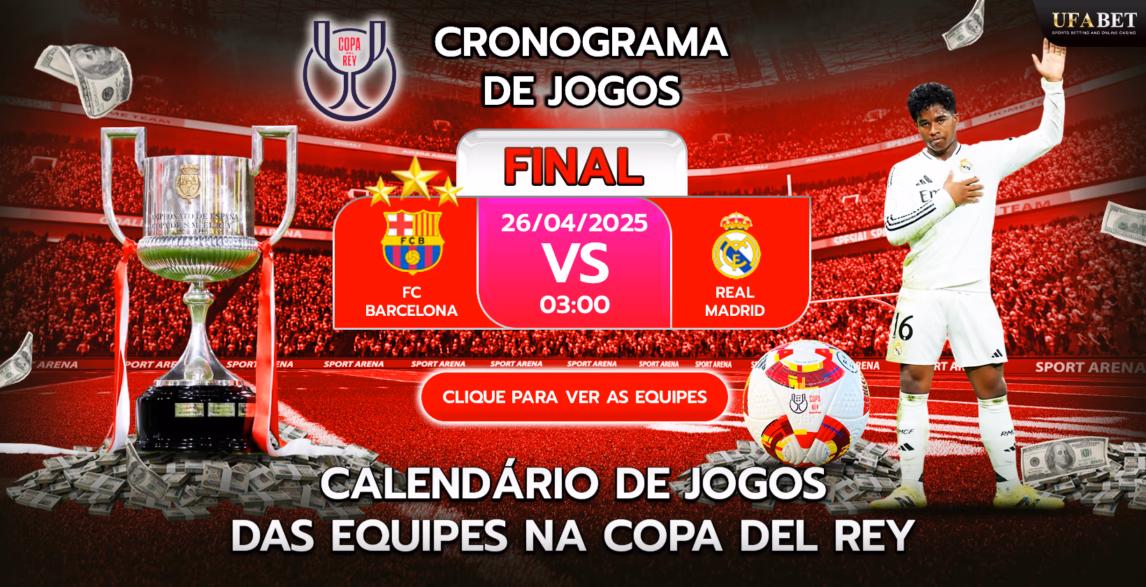 Calendário de jogos das equipes na Copa del Rey