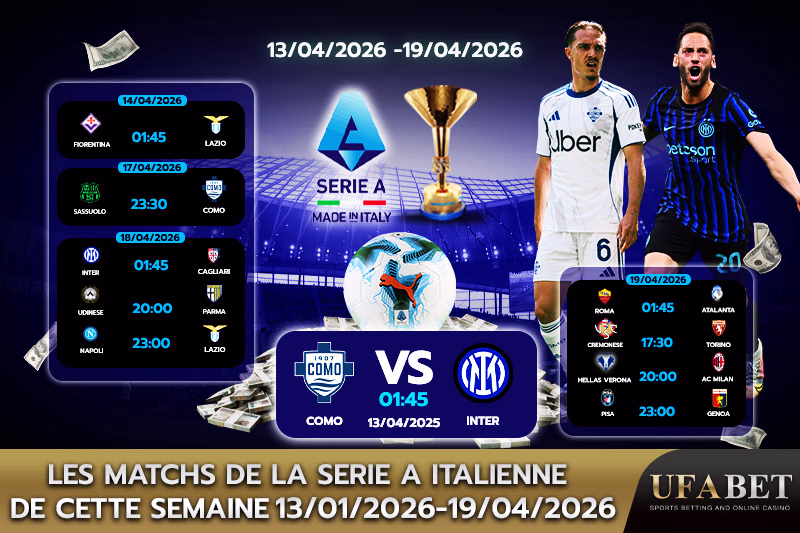 Calendrier des matchs de Serie A cette semaine