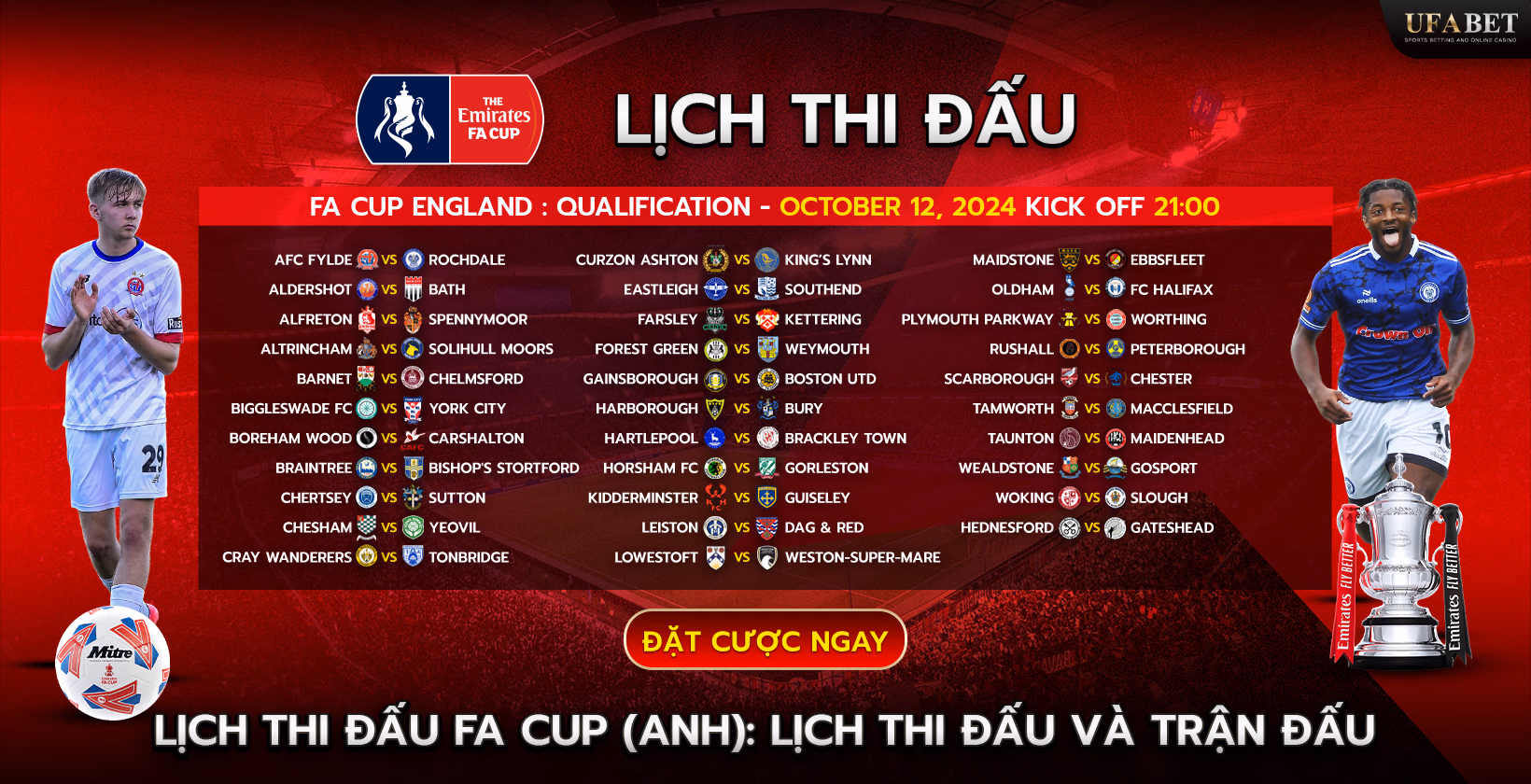 Lịch thi đấu và các trận đấu của Carabao Cup