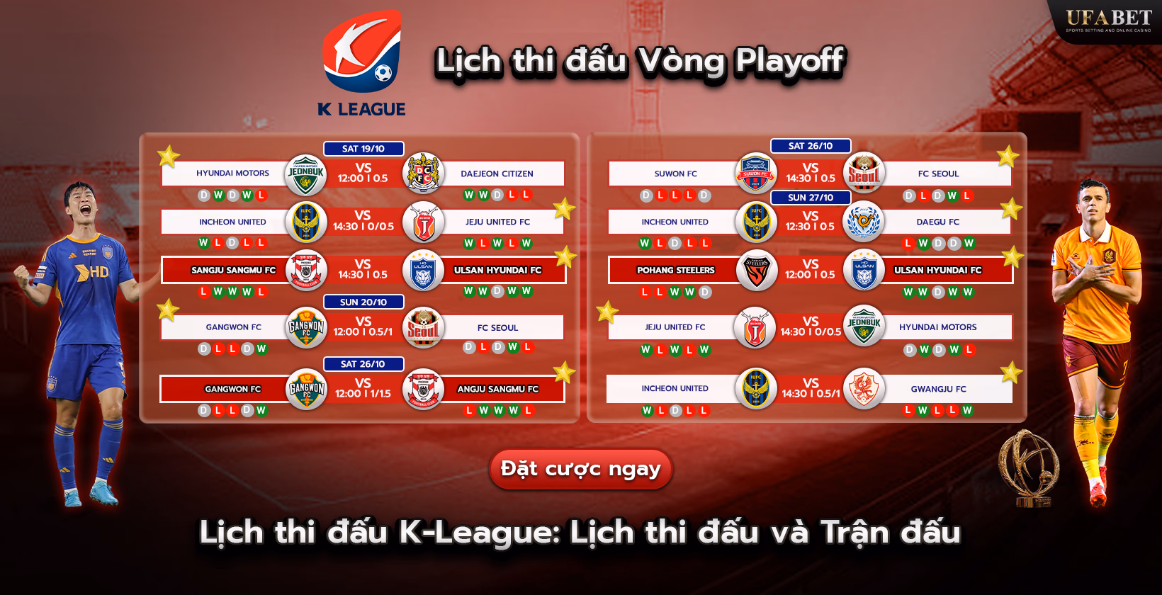Lịch thi đấu và các trận đấu K League 1