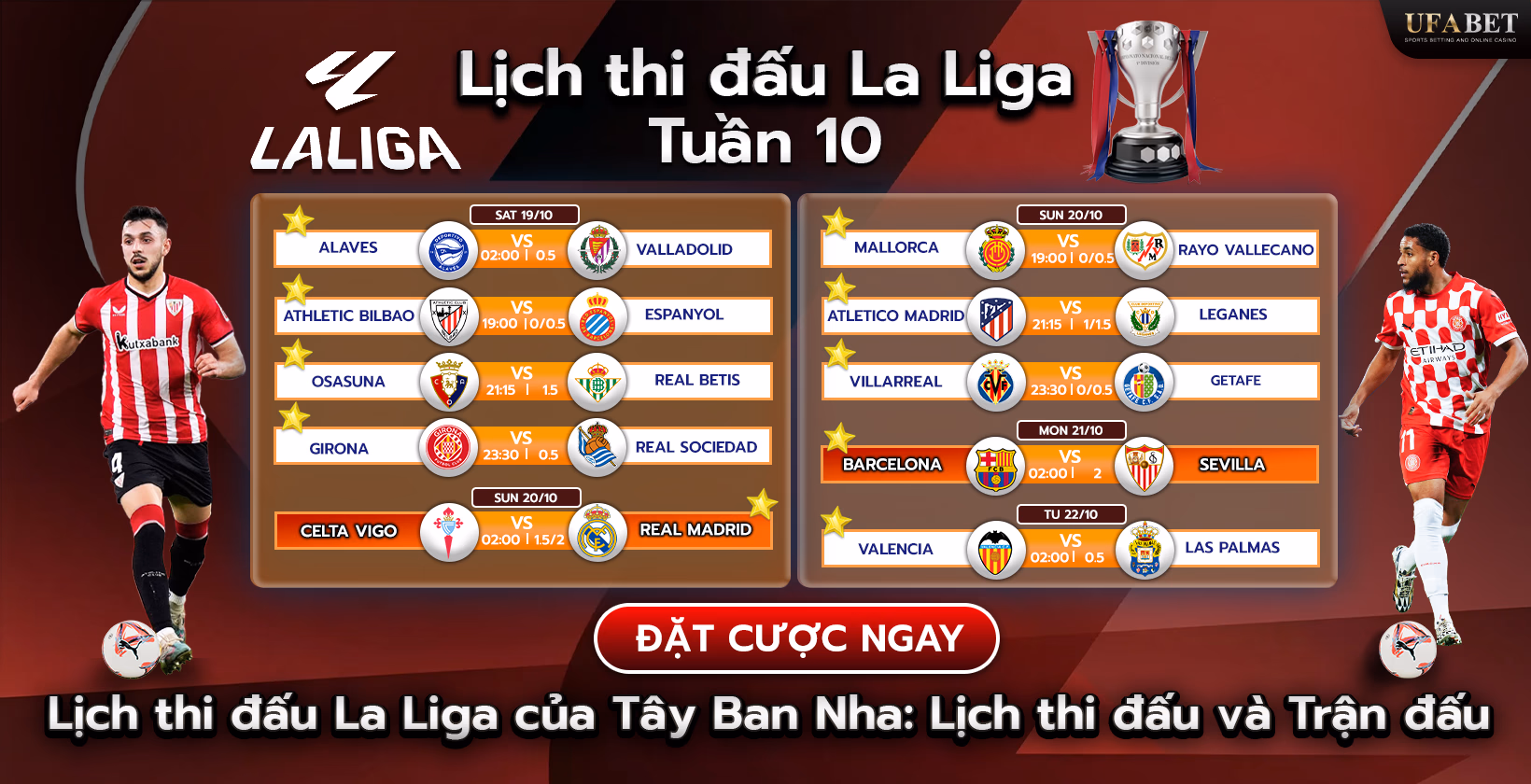 Lịch thi đấu và các trận đấu của La Liga