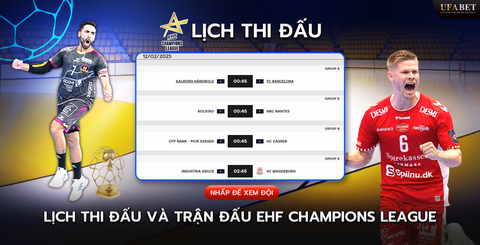 Lịch thi đấu EHF Champions League