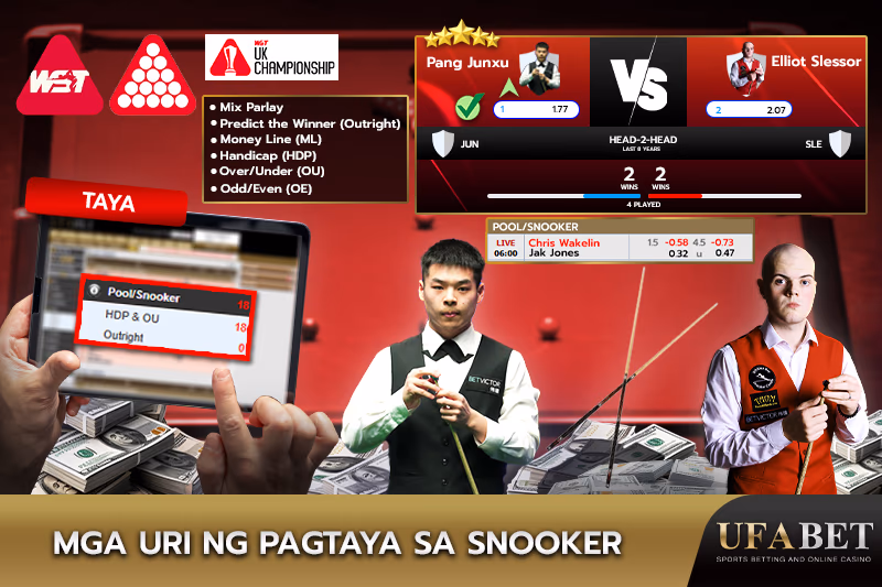 Mga opsyon sa pagtaya para sa mga laban sa snooker sa UFABET platform