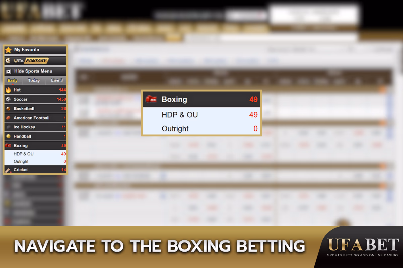 Boxing Betting on the UFABET Platform
