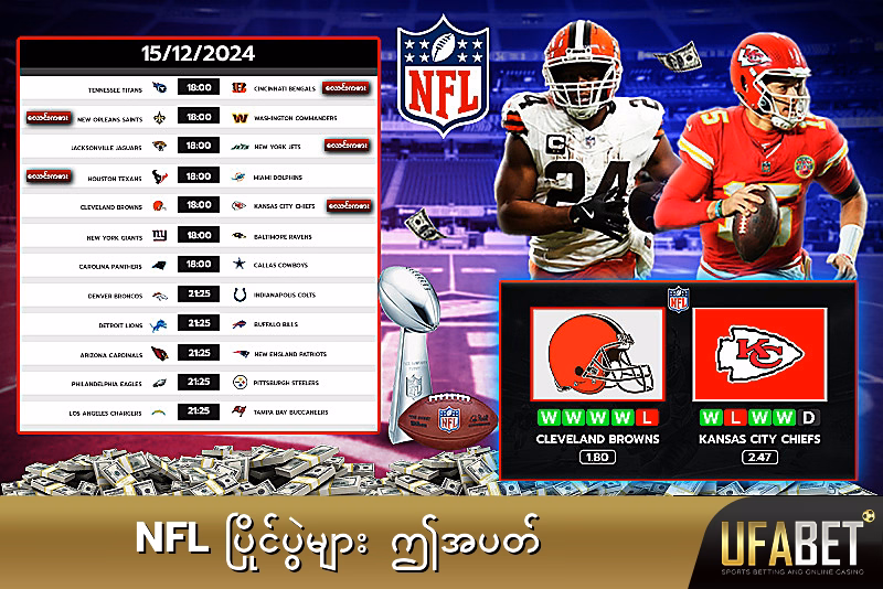 NFL အချိန်ဇယား ဤအပတ်