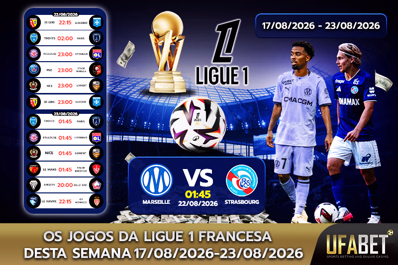 Quais jogos da Ligue 1 Francesa acontecerão esta semana?