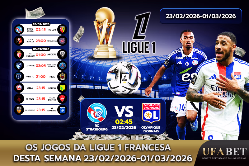 Quais jogos da Ligue 1 Francesa acontecerão esta semana?