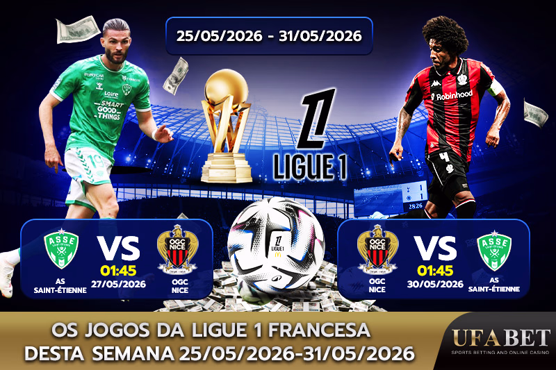 Quais jogos da Ligue 1 Francesa acontecerão esta semana?
